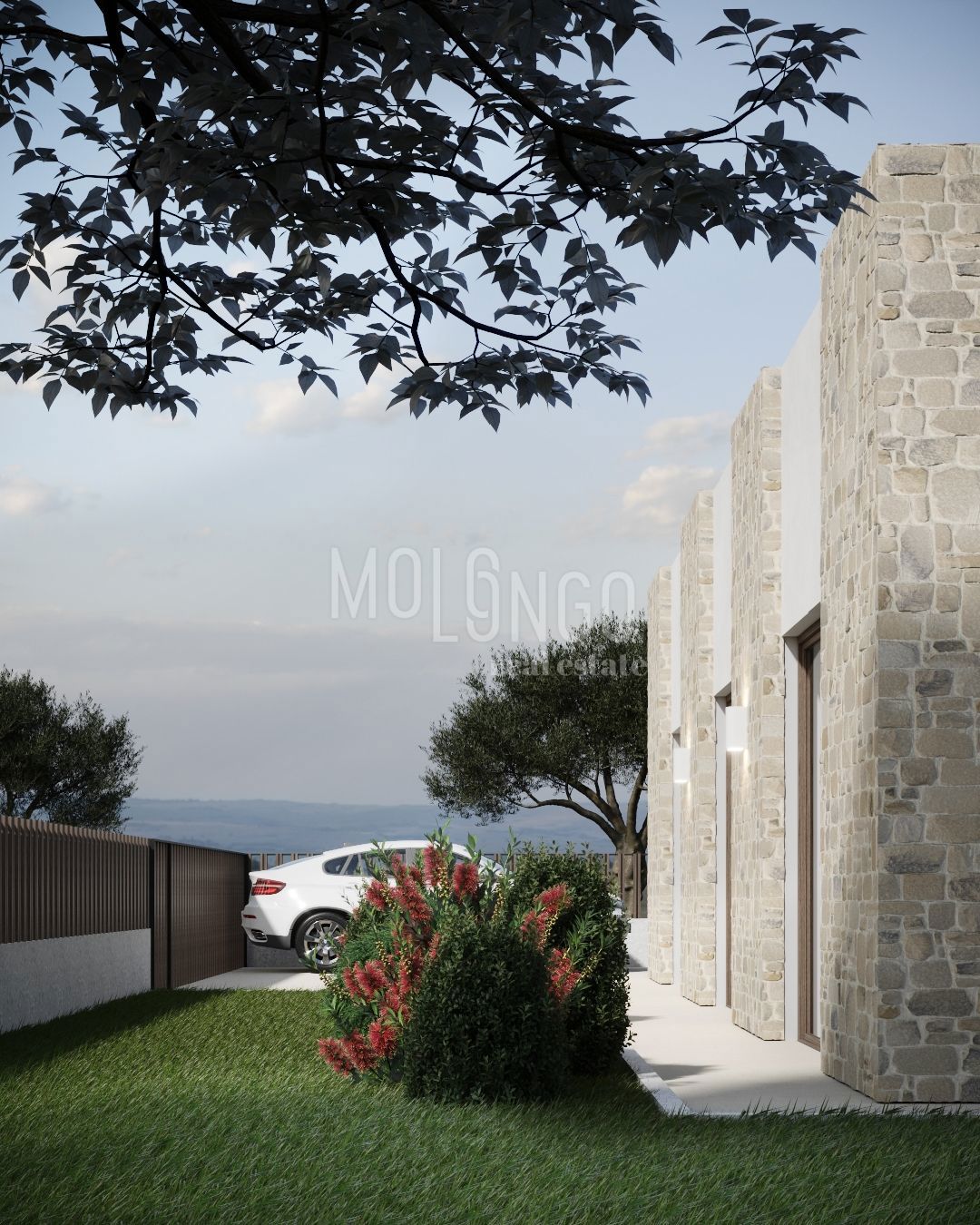 ISTRA, TINJAN Terreno edificabile con permessi di costruzione rilasciati per 5 ville con piscina.