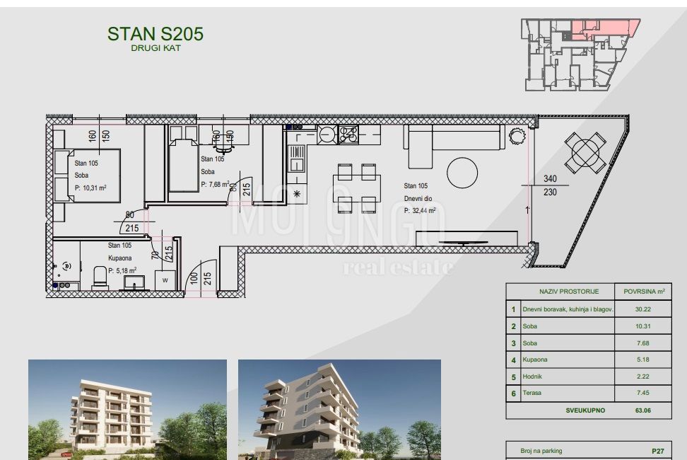 Appartamento/appartamento Zamet, Rijeka, 64,11m2