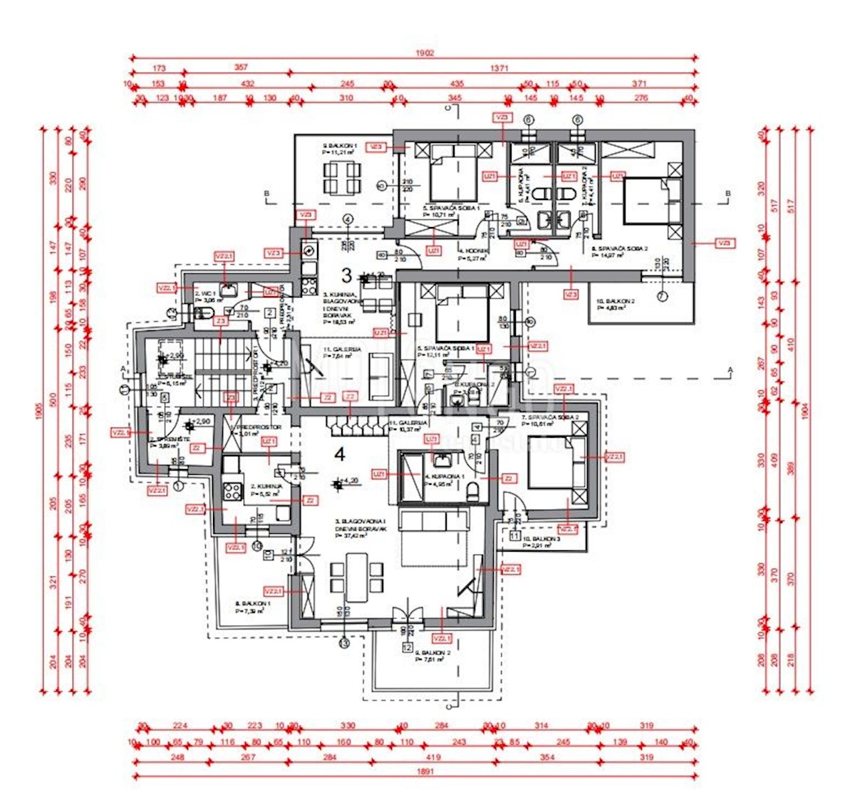 Appartamento/appartamento Kornić, Krk, 81m2