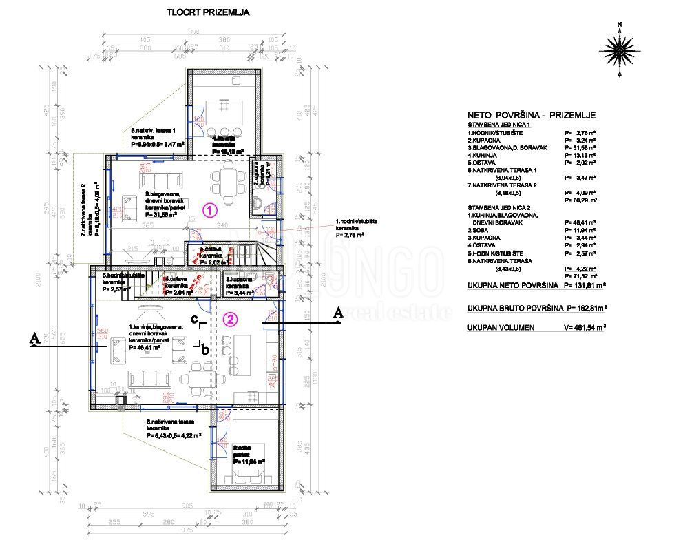 CRIKVENICA, terreno edificabile 678 m2 con permesso di costruzione