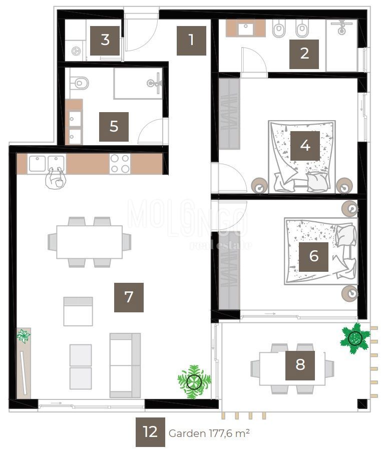 Appartamento/appartamento Rovinj, 91,68m2