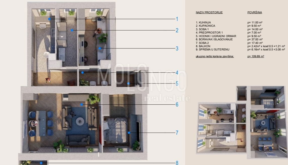 Appartamento/appartamento Centar, Rijeka, 97m2