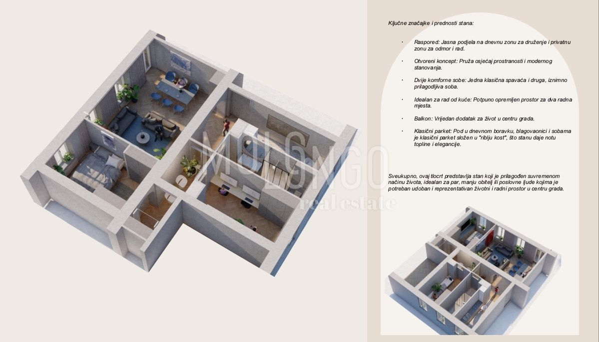 Appartamento/appartamento Centar, Rijeka, 97m2