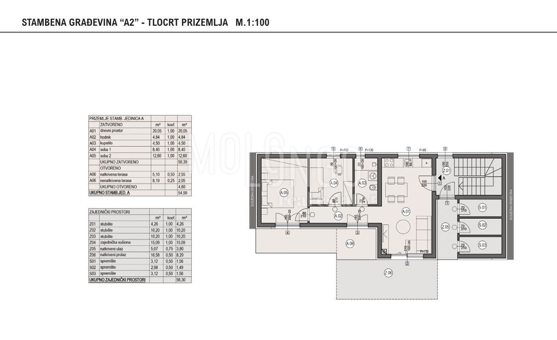 Appartamento/appartamento Centar, Pula, 55m2