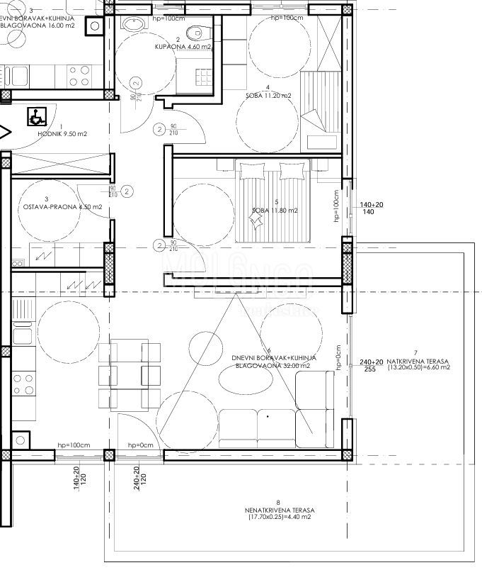 PULA – NOVOGRADNJA | Stan na 1. katu 84,60 m² | velika terasa | garažno parkirno mjesto