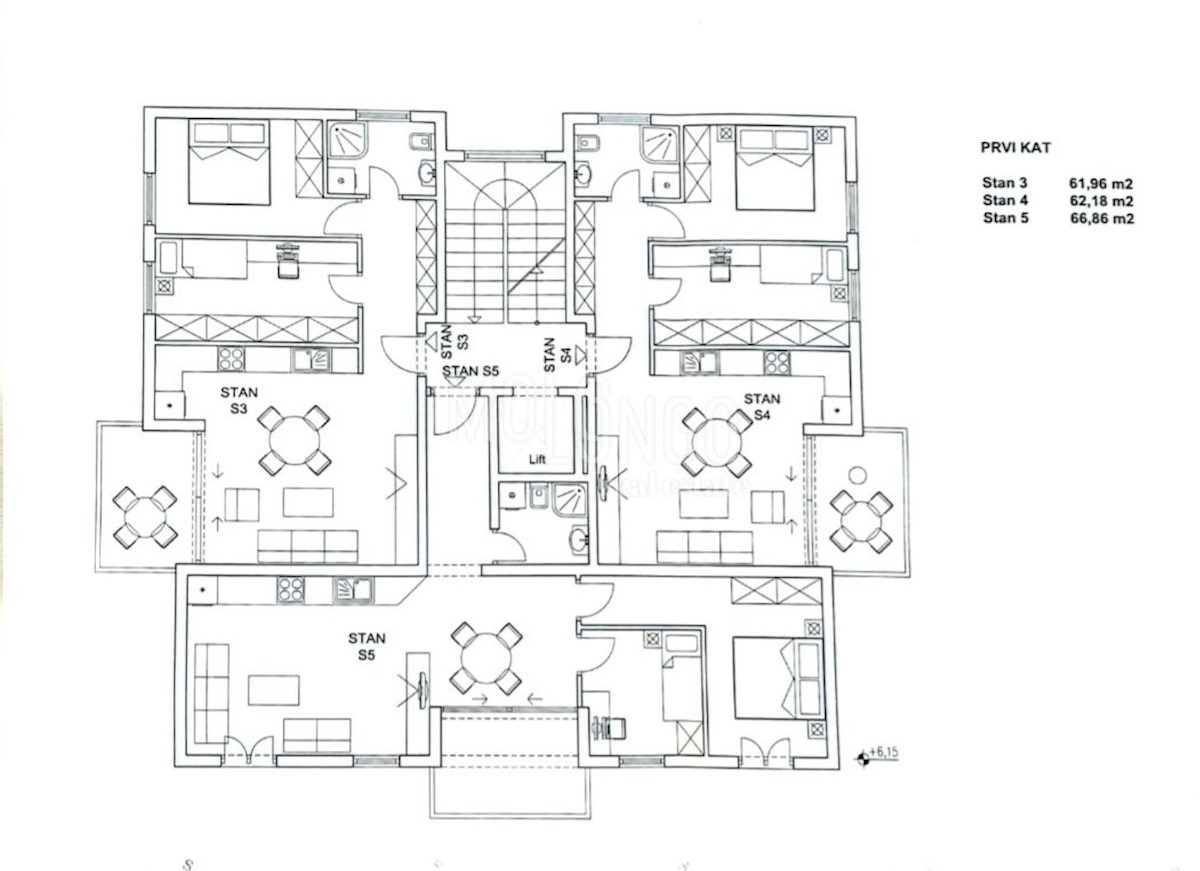 Appartamento Zamet, Rijeka, 64m2