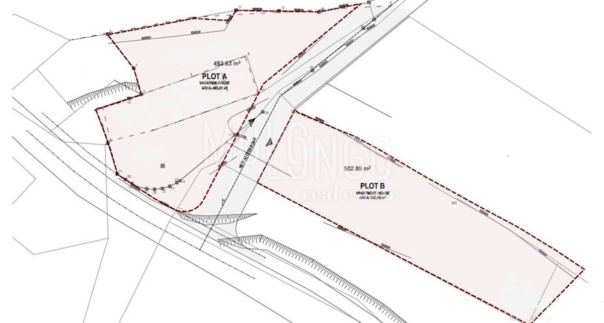 Terreno Labin, 493m2