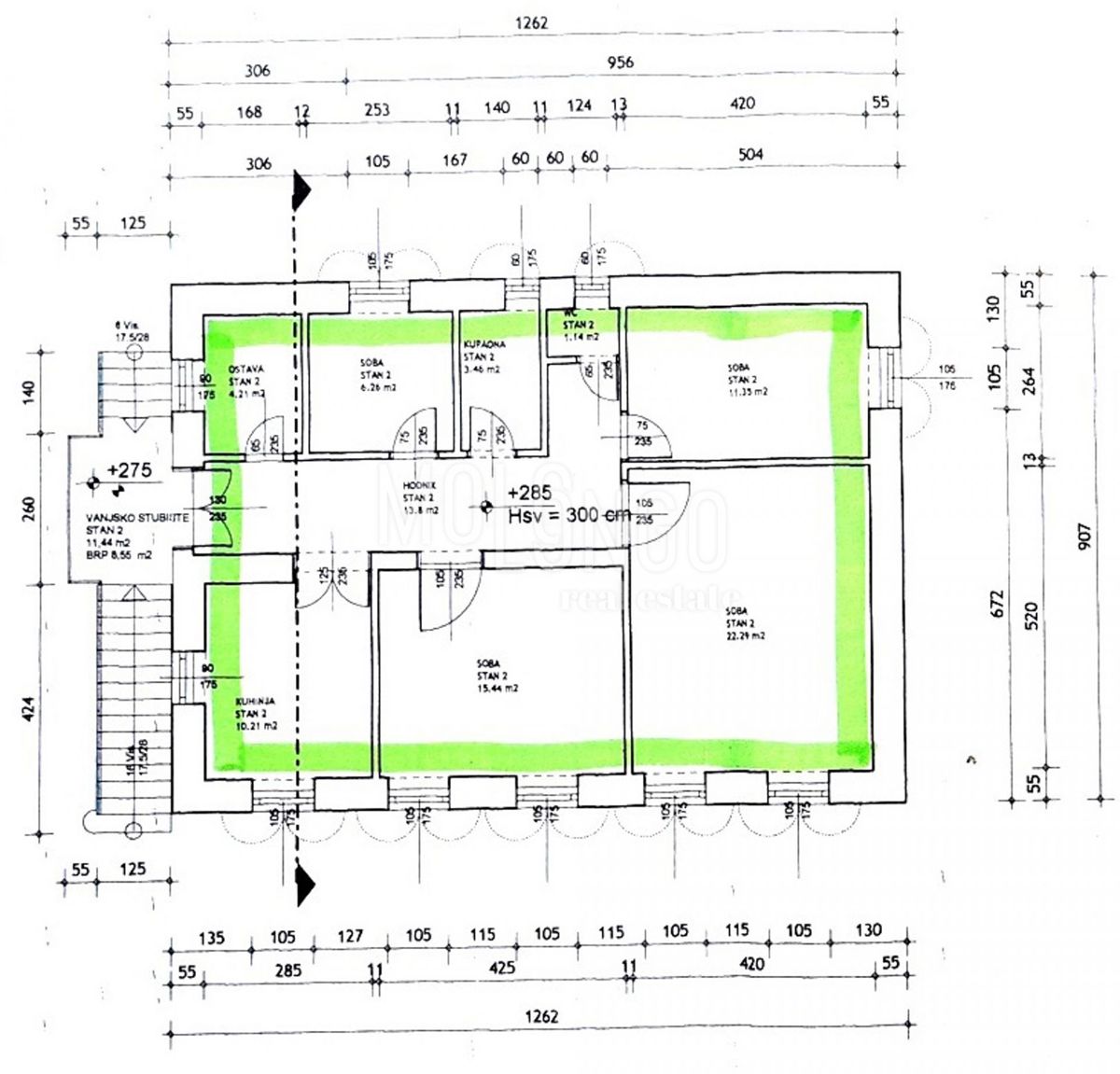 Appartamento/appartamento Trsat, Rijeka, 88,26m2