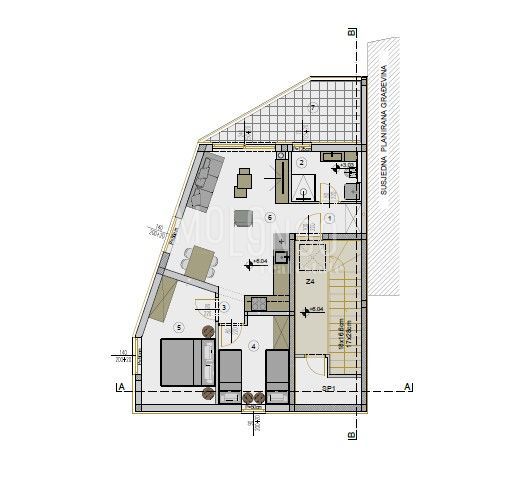 ISTRA, PULA – VELI VRH | Stan A3 | 2. kat | Novogradnja | 56,52 m² | terasa + spremište | parking