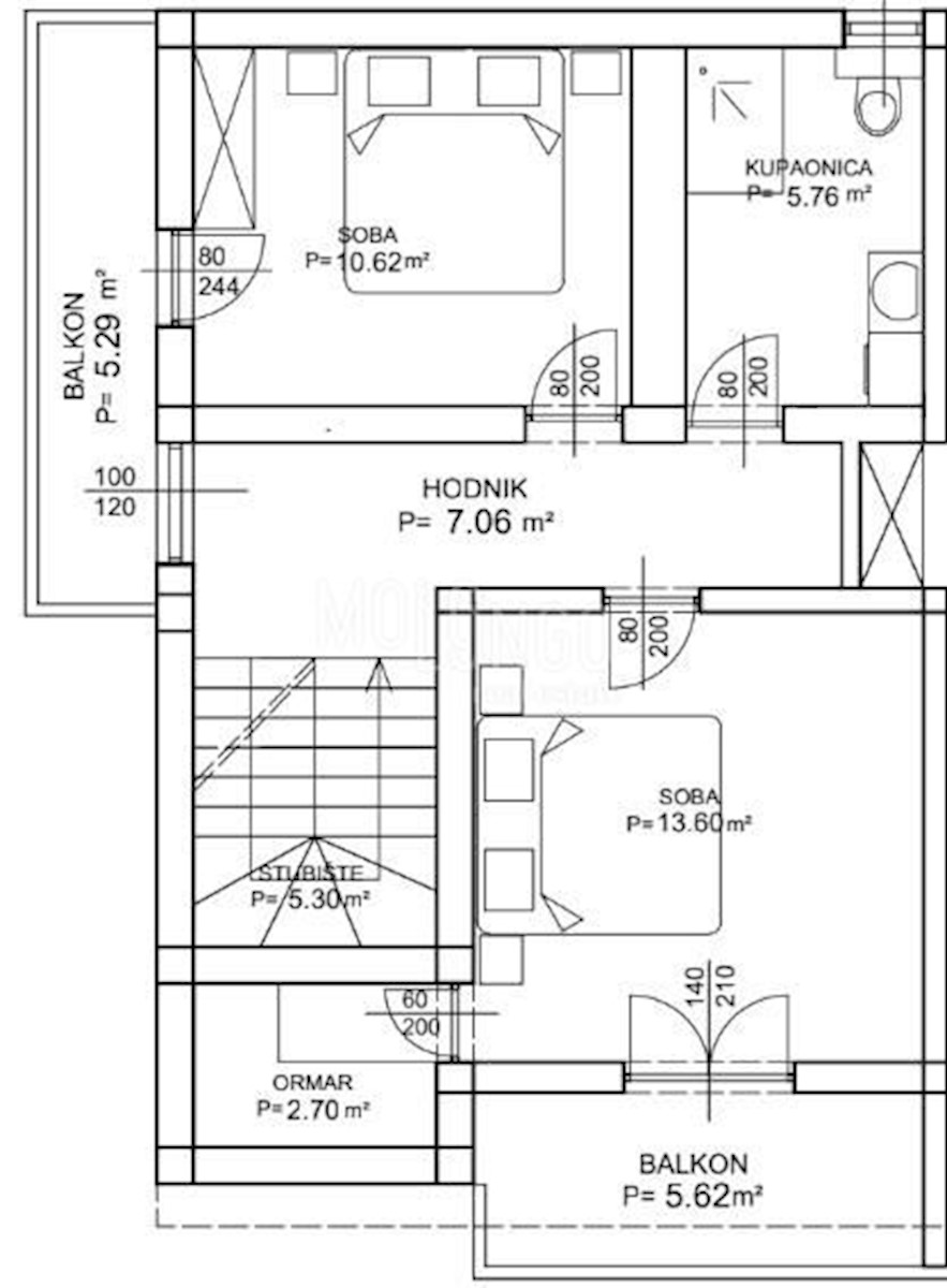 Appartamento/appartamento Marinići, Viškovo, 108,50m2