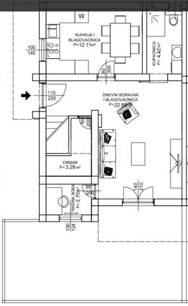 Appartamento/appartamento Marinići, Viškovo, 108,50m2