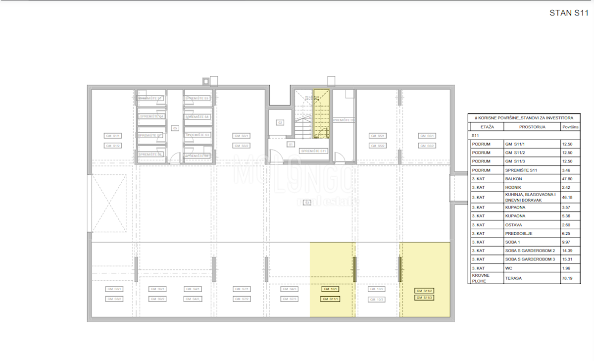 Appartamento Trsat, Rijeka, 119,10m2