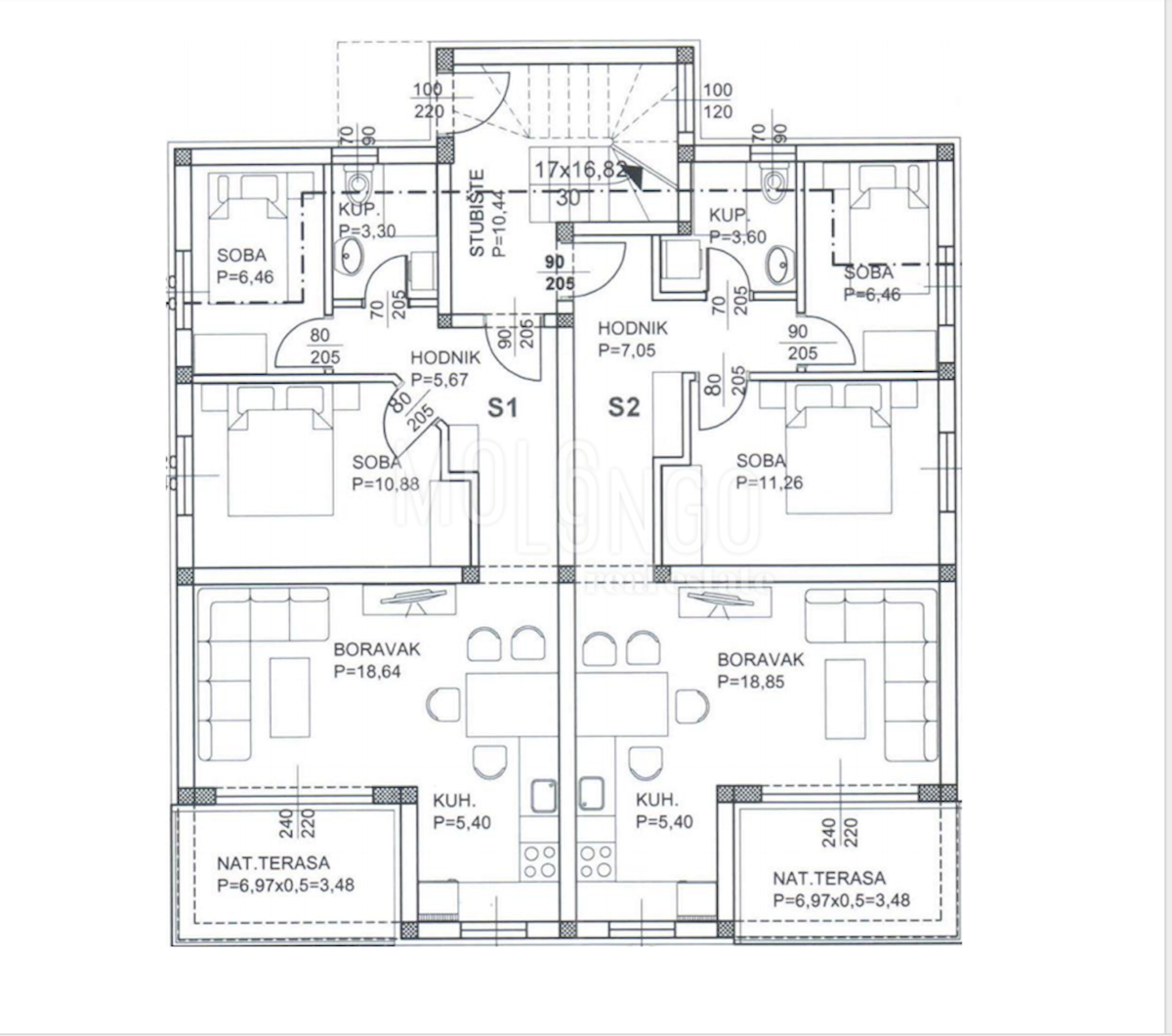 Appartamento/appartamento Ledenice, Novi Vinodolski, 1m2