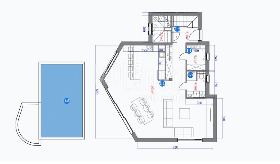 Appartamento/appartamento Kostrena, 75,90m2