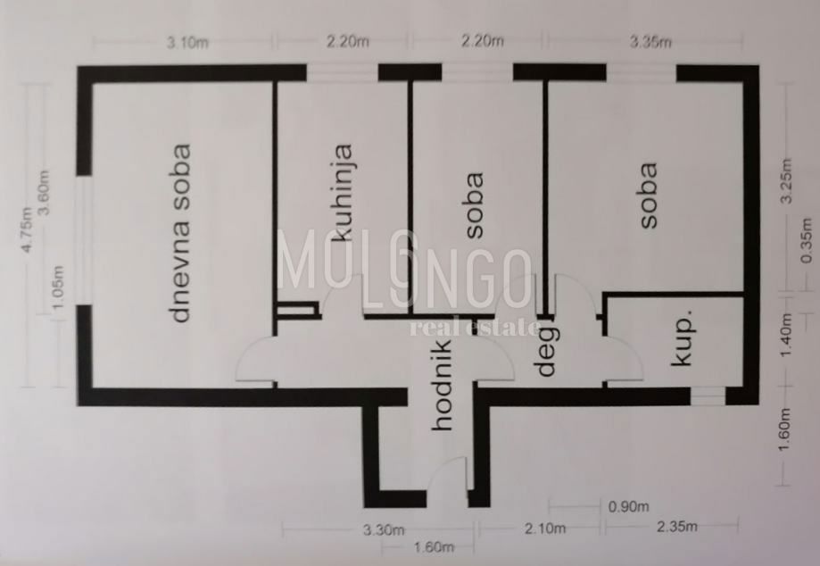 Appartamento/appartamento Vojak, Rijeka, 53,76m2