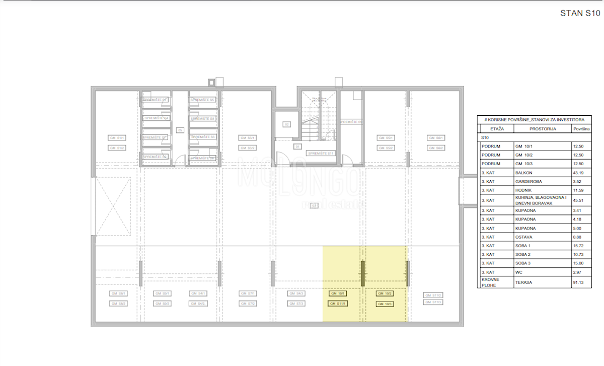 Appartamento Trsat, Rijeka, 119,10m2