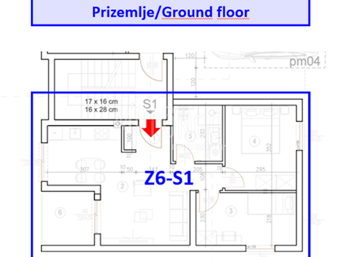 Appartamento/appartamento Veli vrh, Pula, 55,46m2