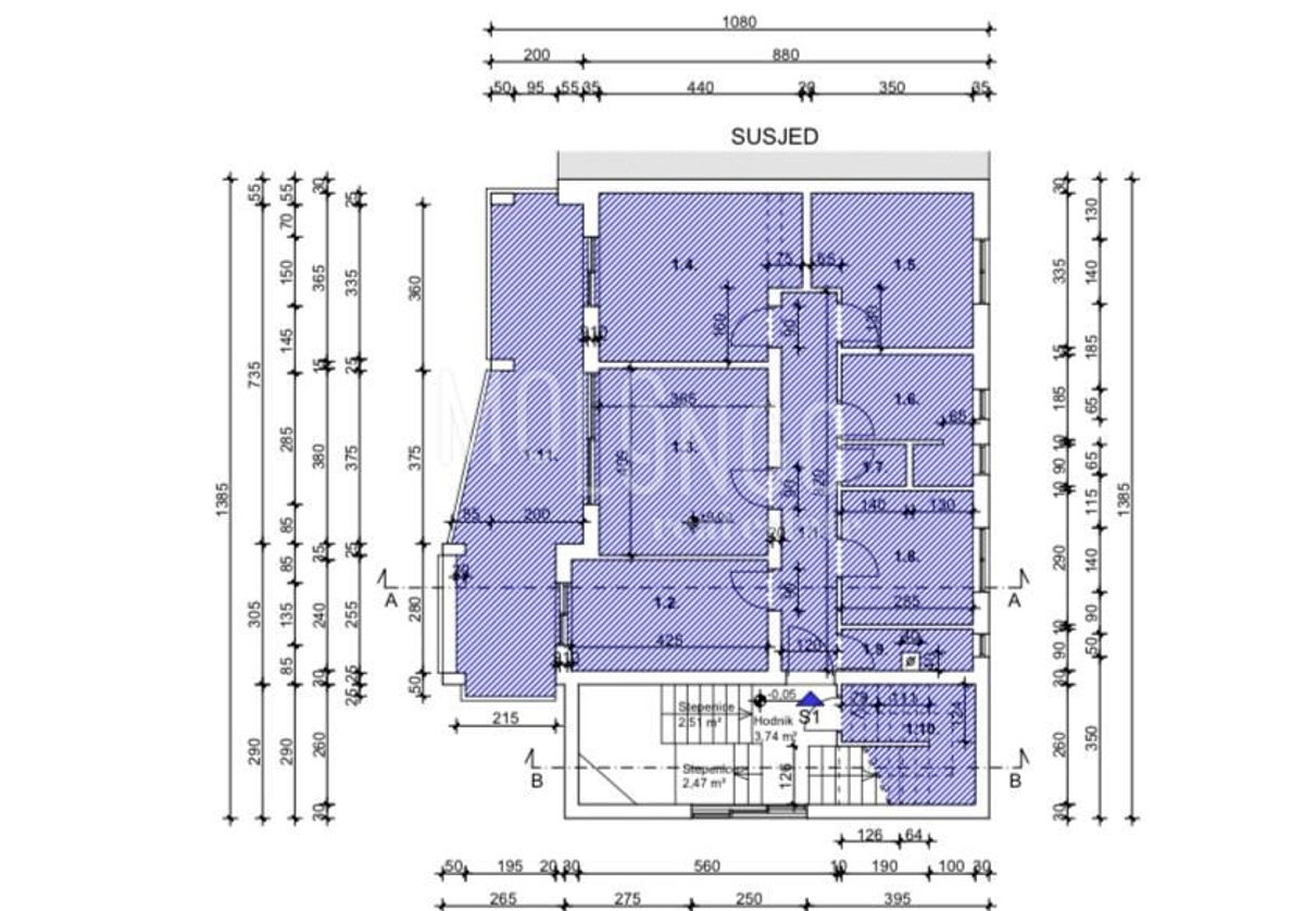 Appartamento/appartamento Punat, 111,36m2