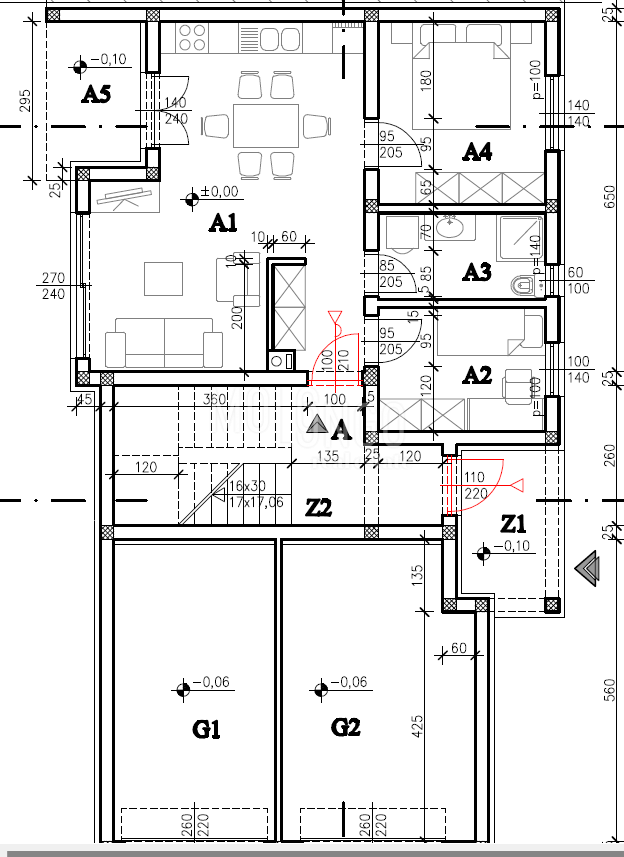 Appartamento/appartamento Kaštanjer, Pula, 54,98m2