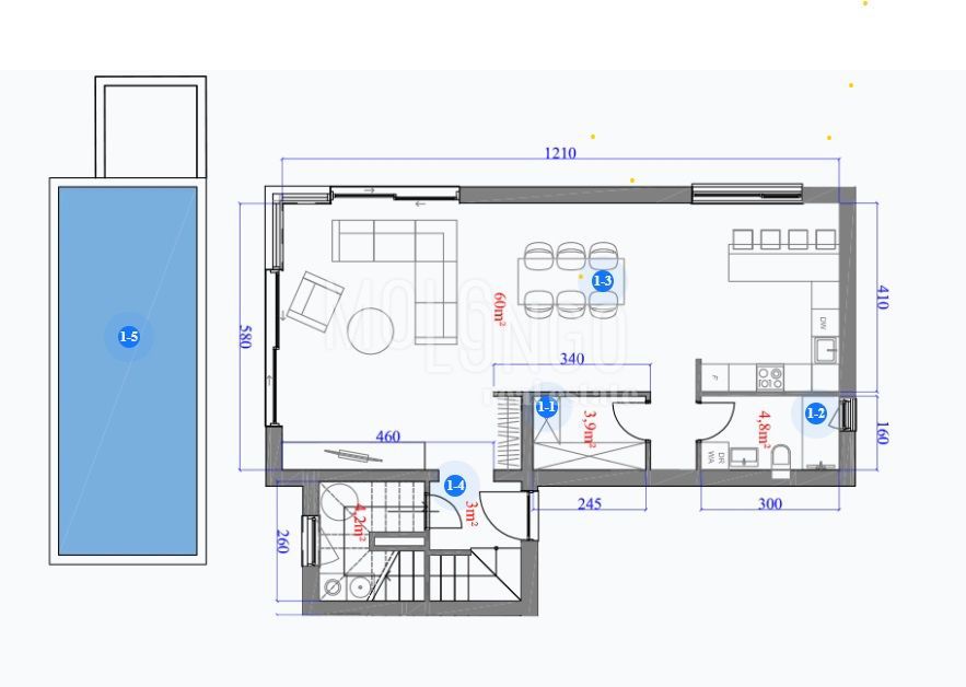Appartamento/appartamento Kostrena, 75,90m2