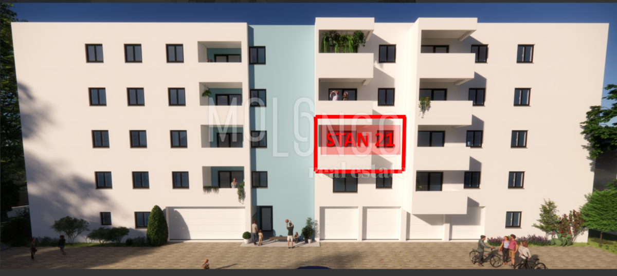 ISTRA, PULA - Novogradnja, stan 20 – 2. kat, 42,96 m²