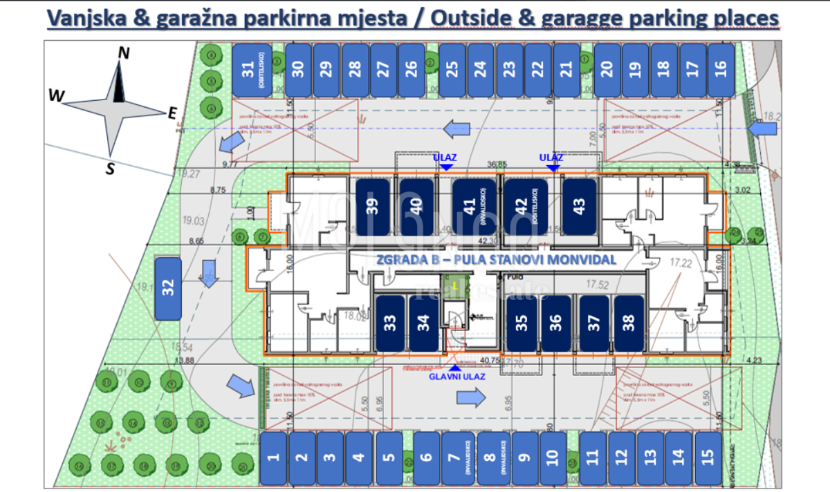 ISTRA, PULA - Novogradnja, stan 20 – 2. kat, 42,96 m²