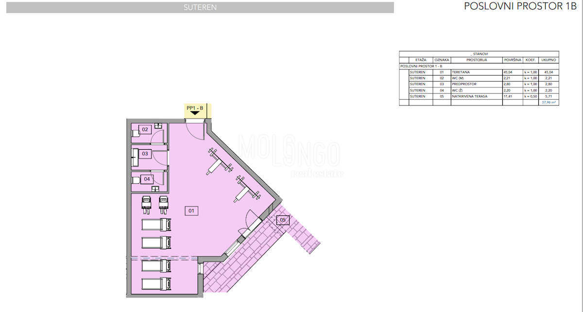 Commerciale Opatija - Centar, Opatija, 57,96m2