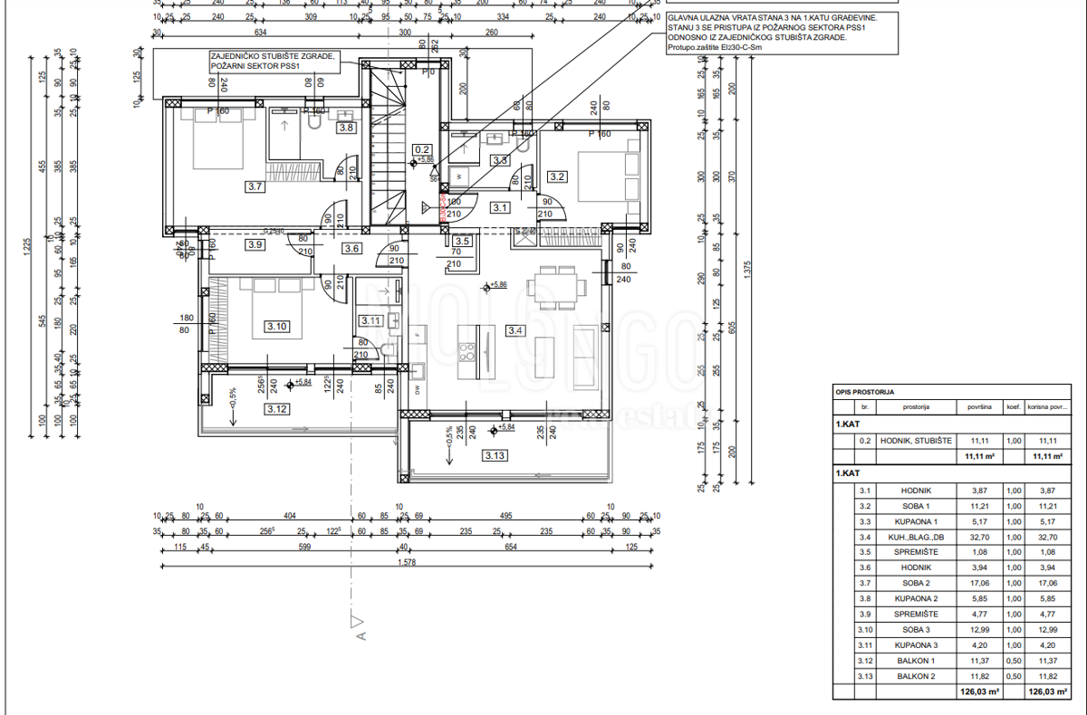 Appartamento/appartamento Dramalj, Crikvenica, 126m2