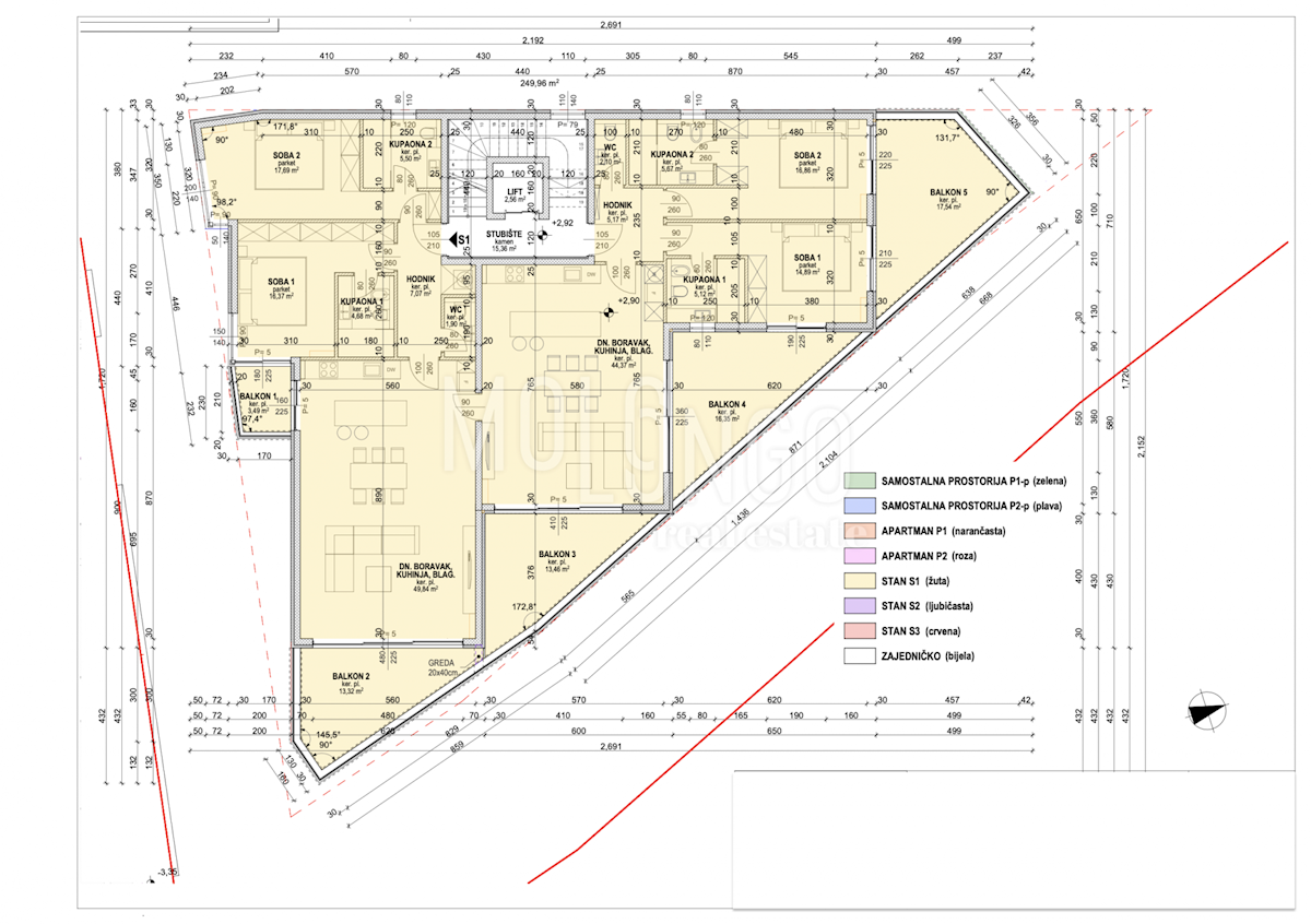 Appartamento/appartamento Opatija - Centar, Opatija, 261,01m2