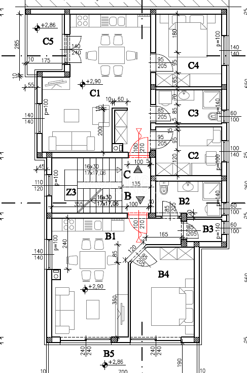 Appartamento/appartamento Kaštanjer, Pula, 54,98m2