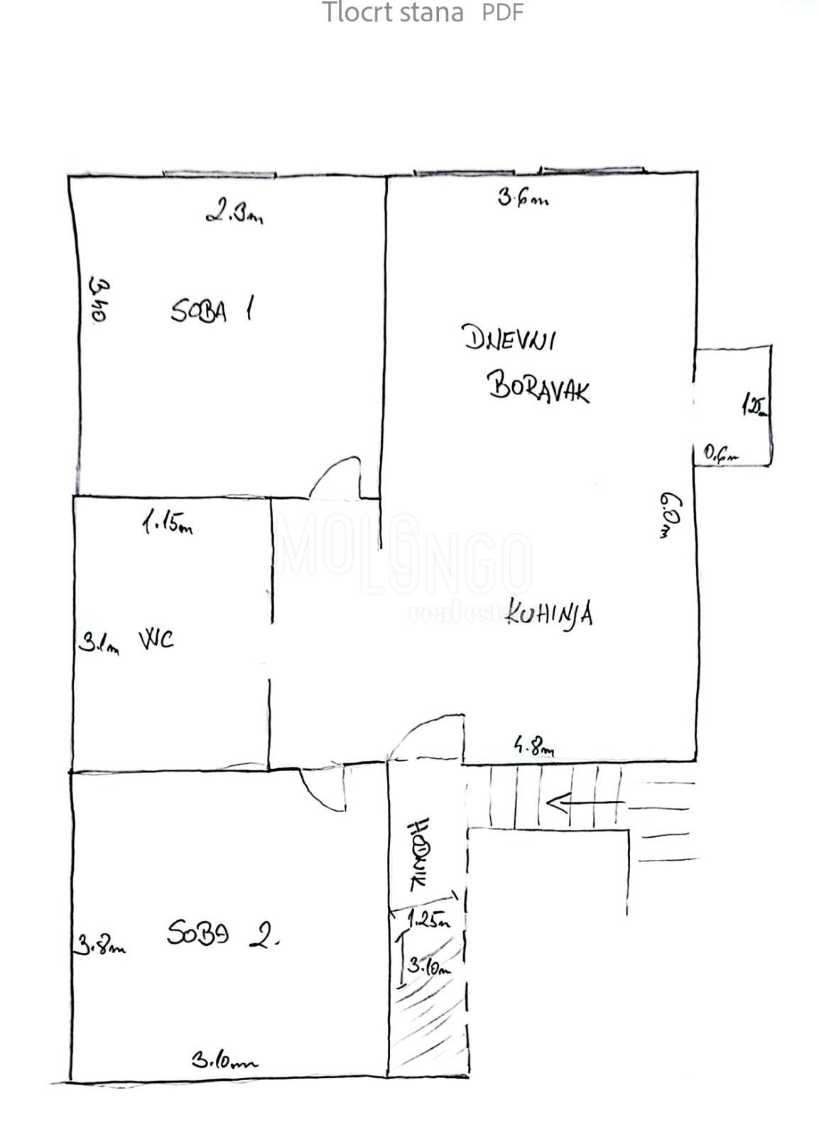 Appartamento/appartamento Crikvenica, 50,53m2