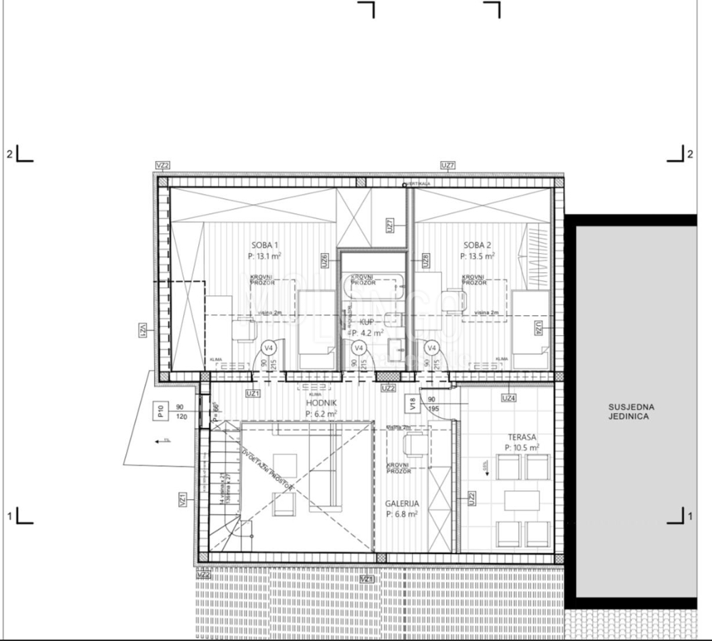 Appartamento/appartamento Trsat, Rijeka, 126m2