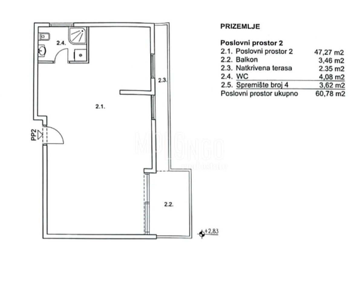 Commerciale Zamet, Rijeka, 58m2