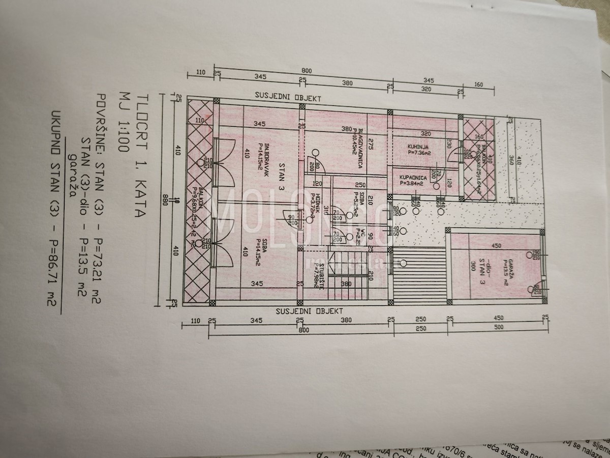 Appartamento/appartamento Crikvenica, 105,39m2