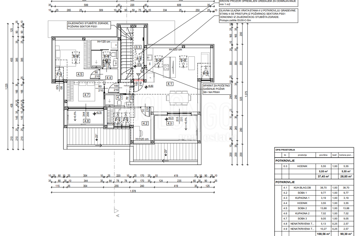 Appartamento/appartamento Dramalj, Crikvenica, 90m2