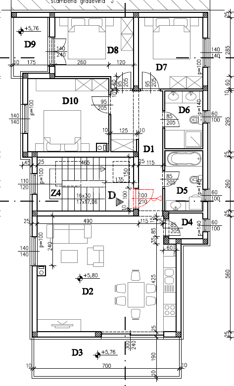 Appartamento/appartamento Kaštanjer, Pula, 54,98m2