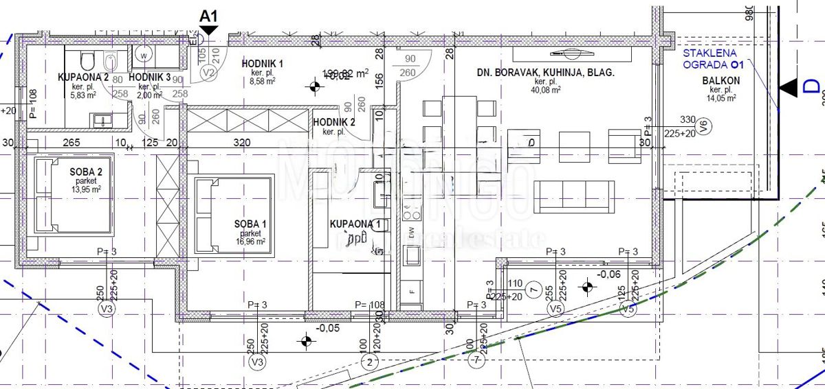 Appartamento/appartamento Ičići, Opatija - Okolica, 128m2