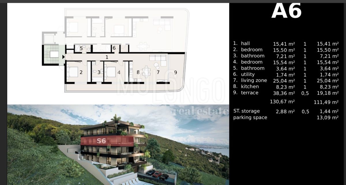 Appartamento/appartamento Ičići, Opatija - Okolica, 118,67m2