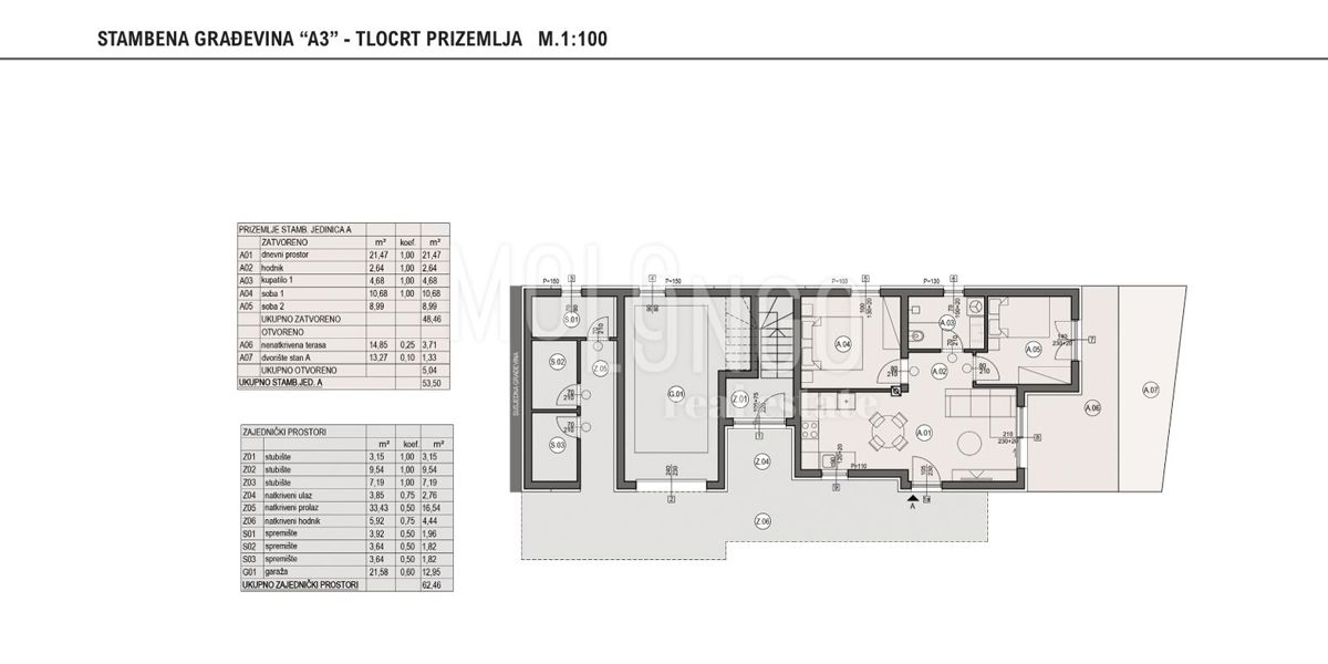 Appartamento/appartamento Centar, Pula, 53,50m2