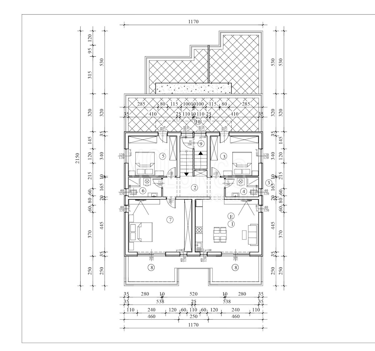 Appartamento Poreč, 62,24m2