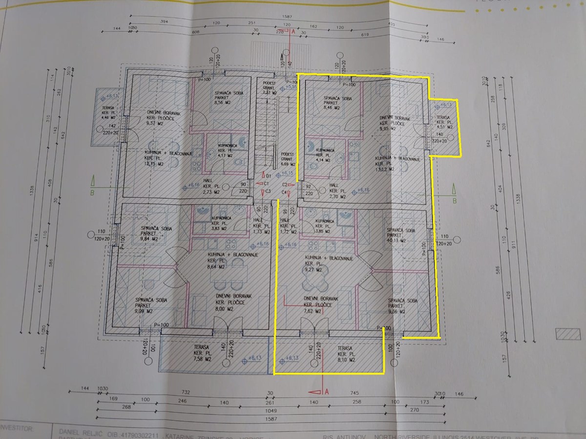 Vodice, appartamento trilocale vicino al centro