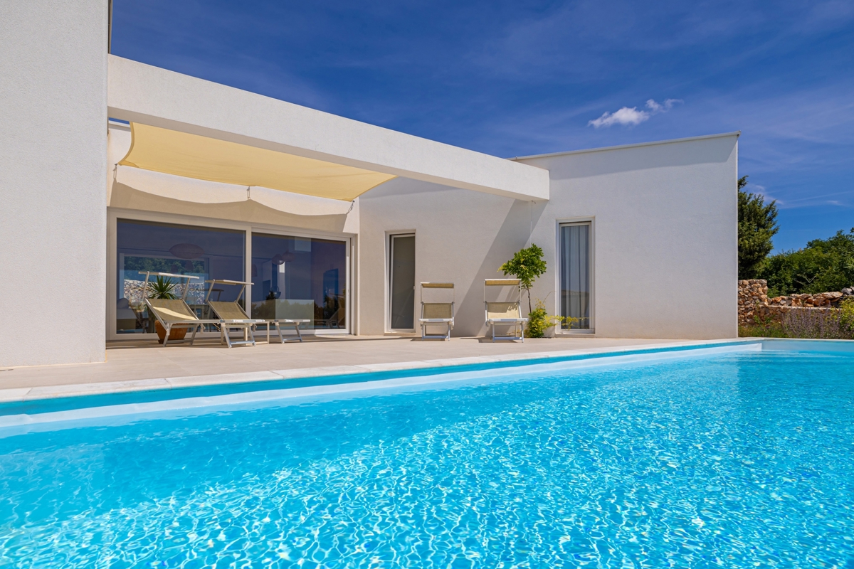 ISOLA DI KRK, Šotovento - Villa moderna di lusso con piscina e vista mare 