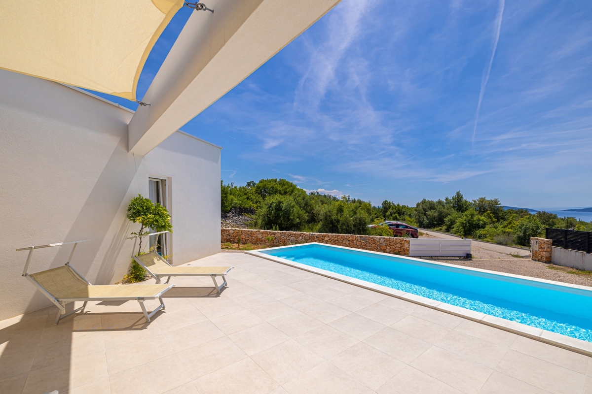 ISOLA DI KRK, Šotovento - Villa moderna di lusso con piscina e vista mare 
