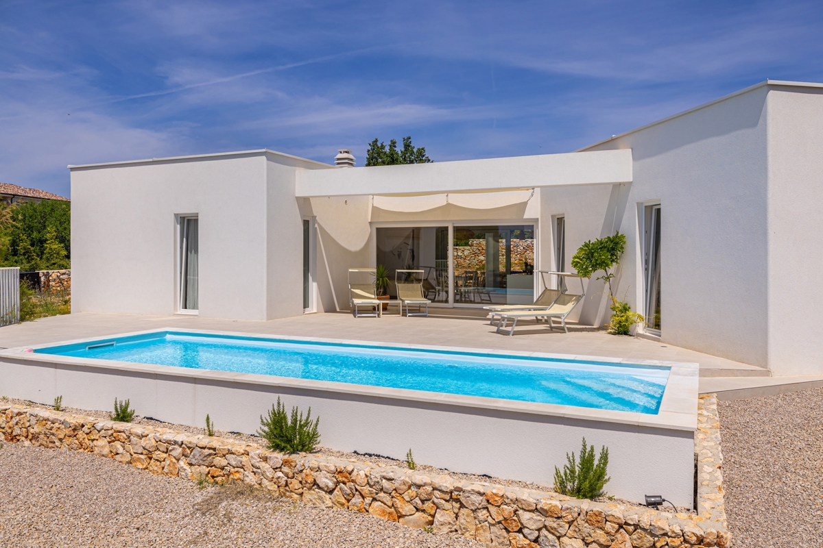 ISOLA DI KRK, Šotovento - Villa moderna di lusso con piscina e vista mare 