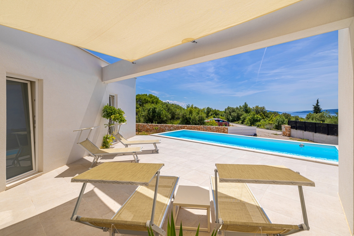 ISOLA DI KRK, Šotovento - Villa moderna di lusso con piscina e vista mare 