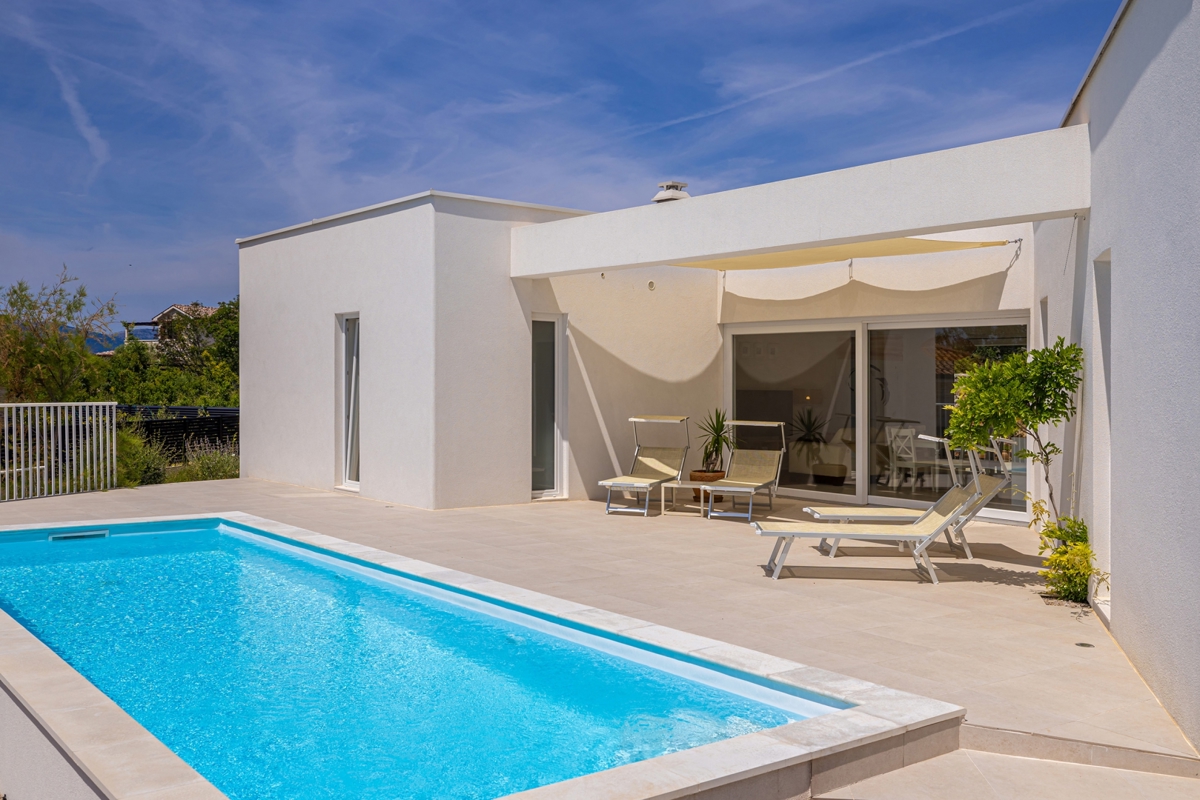 ISOLA DI KRK, Šotovento - Villa moderna di lusso con piscina e vista mare 