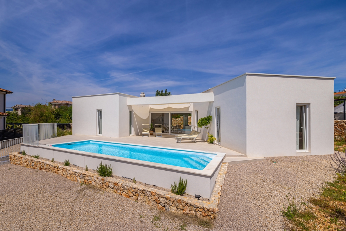 ISOLA DI KRK, Šotovento - Villa moderna di lusso con piscina e vista mare 