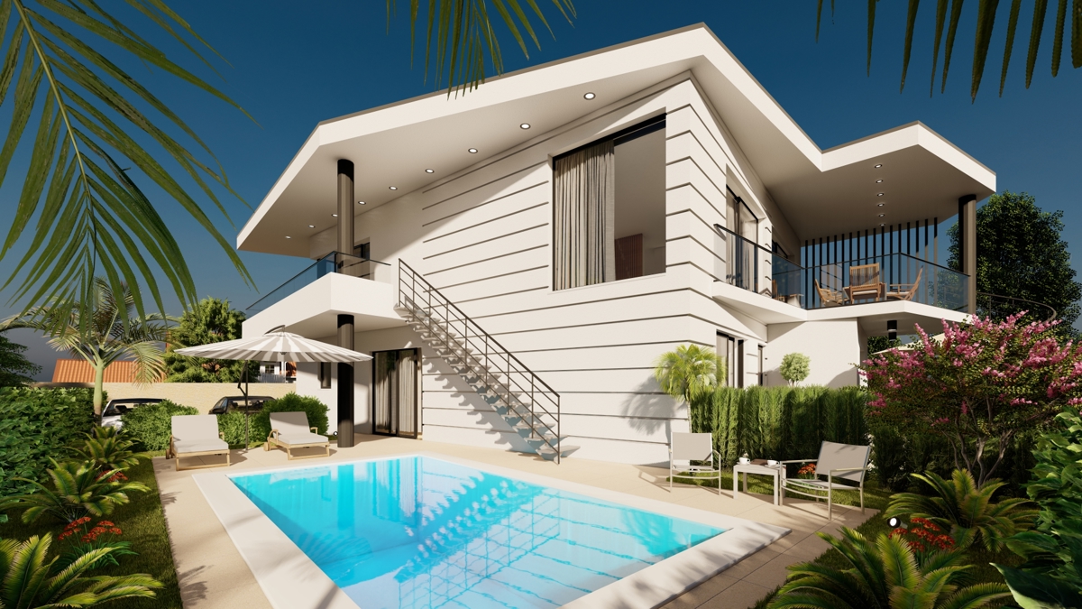 MALINSKA – Proprietà a 100 metri dalla spiaggia con piscina e design contemporaneo