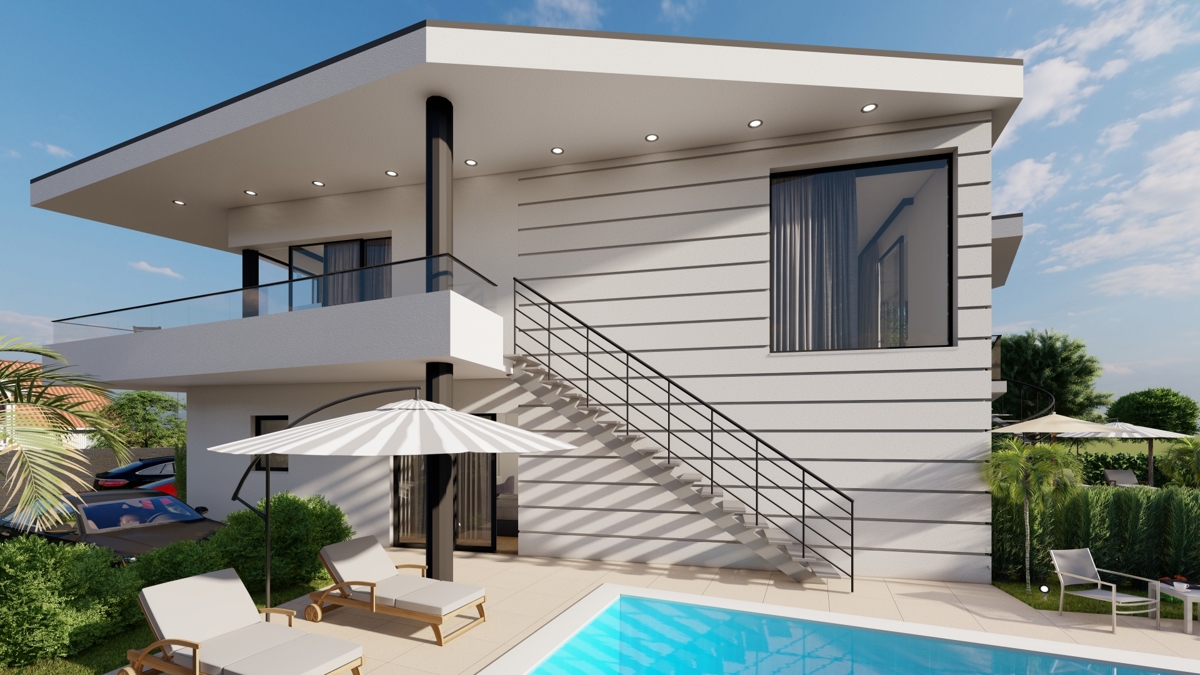 MALINSKA – Proprietà a 100 metri dalla spiaggia con piscina e design contemporaneo