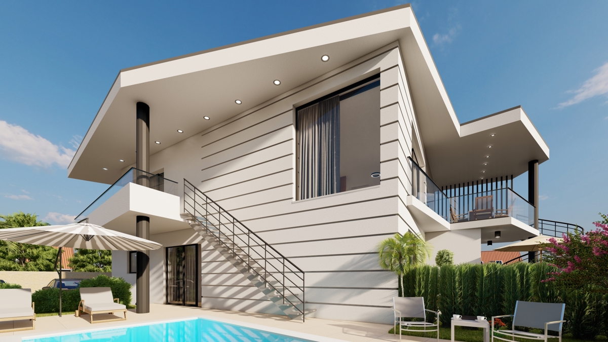 MALINSKA – Proprietà a 100 metri dalla spiaggia con piscina e design contemporaneo